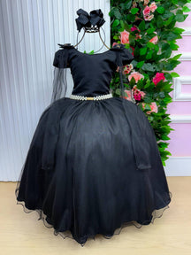 Vestido Banana Club Longo Diamante Preto - Leveza e Elegância para Meninas | Bebeloo Kids