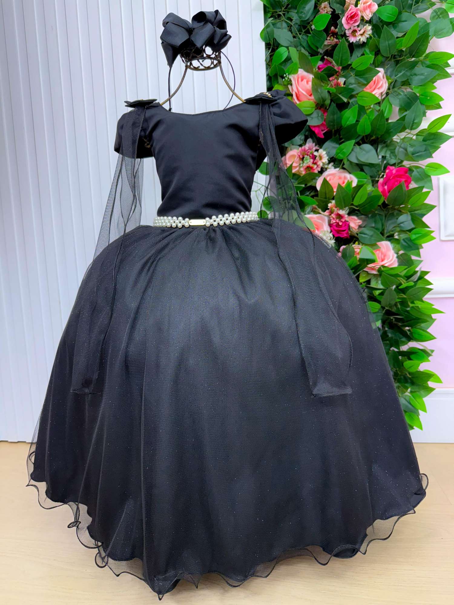 Vestido Banana Club Longo Diamante Preto - Leveza e Elegância para Meninas | Bebeloo Kids