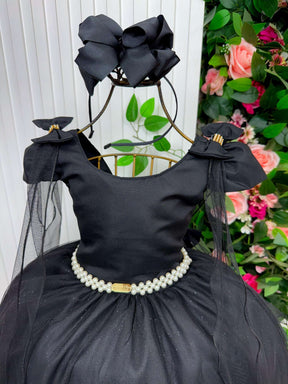 Vestido Banana Club Longo Diamante Preto - Leveza e Elegância para Meninas | Bebeloo Kids
