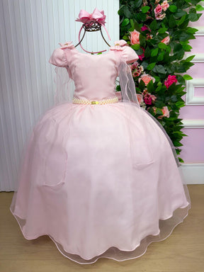 Vestido Banana Club Longo Diamante Rosa Bebe - Leveza e Elegância para Meninas | Bebeloo Kids