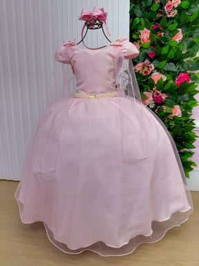 Vestido Banana Club Longo Diamante Rosa Bebe - Leveza e Elegância para Meninas | Bebeloo Kids