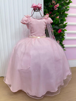 Vestido Banana Club Longo Diamante Rosa Bebe - Leveza e Elegância para Meninas | Bebeloo Kids