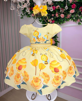 Vestido Temáticos Kids Abelha - Abelhinha - Leveza e Elegância para Meninas | Bebeloo Kids