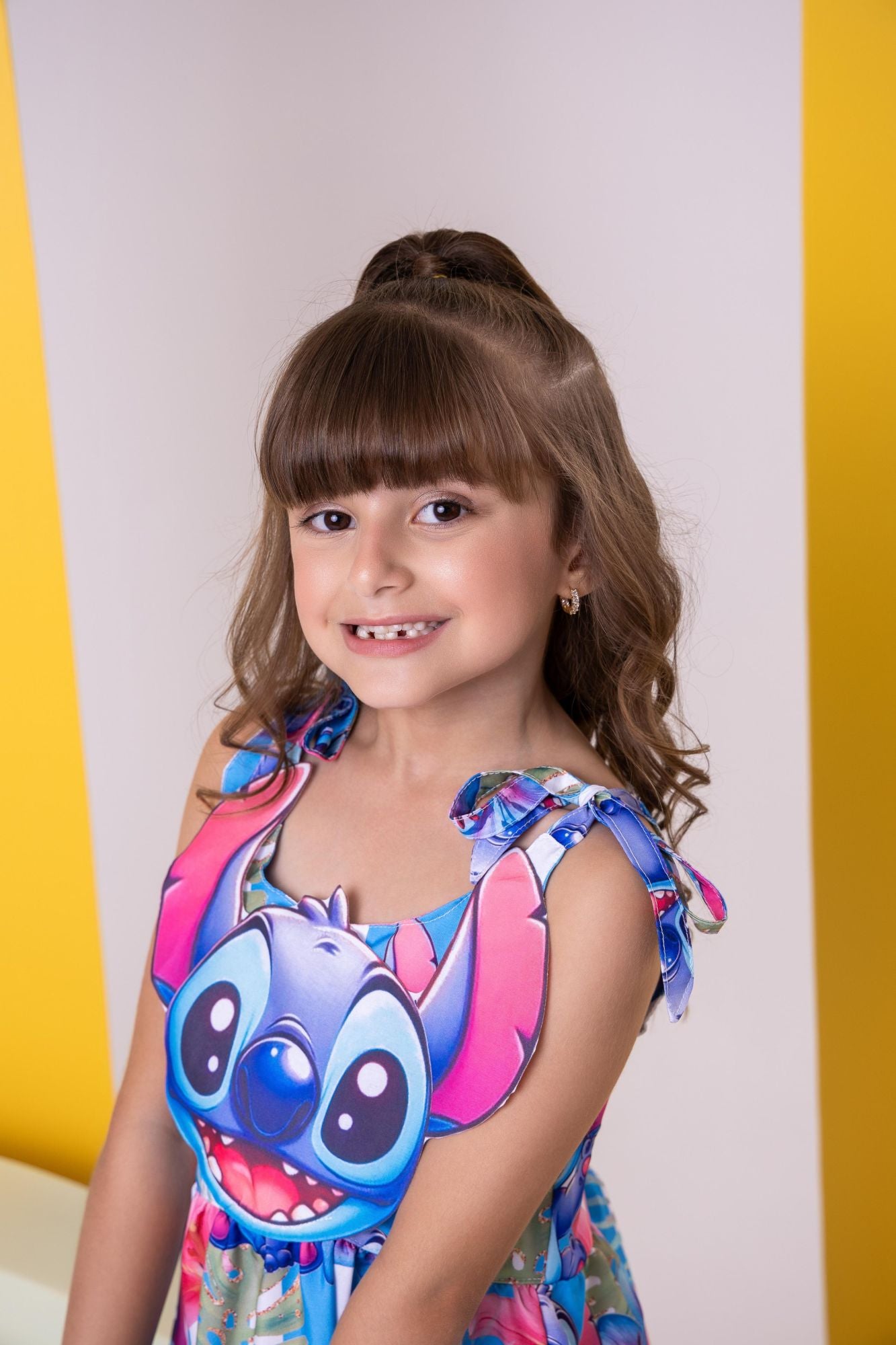Vestido Temáticos Ysa Kids Stitch Azul - Leveza e Elegância para Meninas | Bebeloo Kids