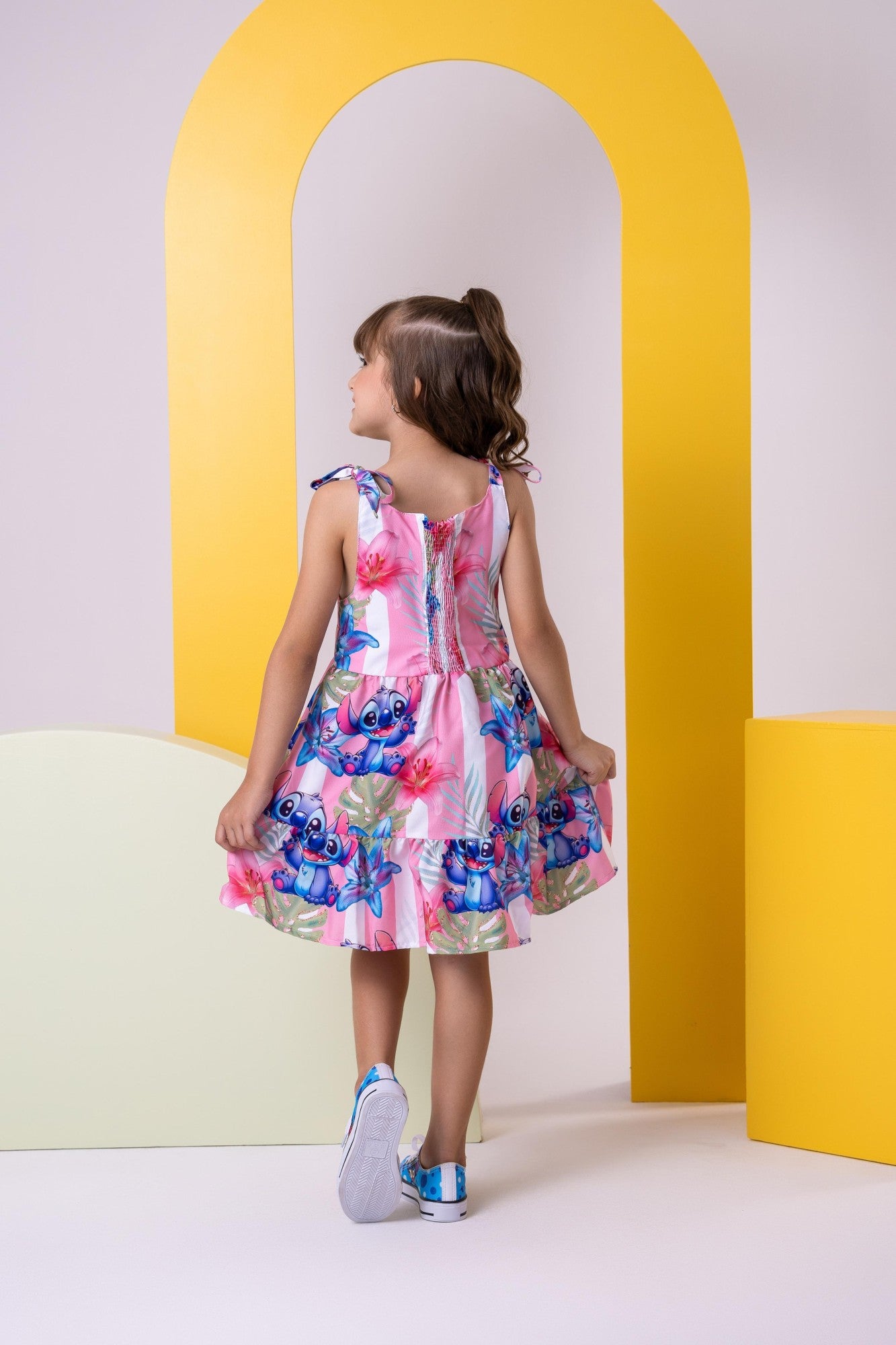 Vestido Temáticos Ysa Kids Stitch Rosa - Leveza e Elegância para Meninas | Bebeloo Kids