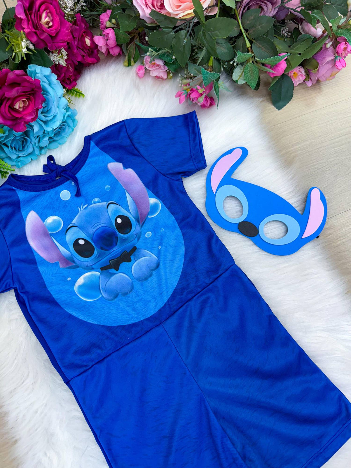 Fantasia Menino Stitch Azul - Qualidade e Cuidado para os Pequenos | Bebeloo Kids