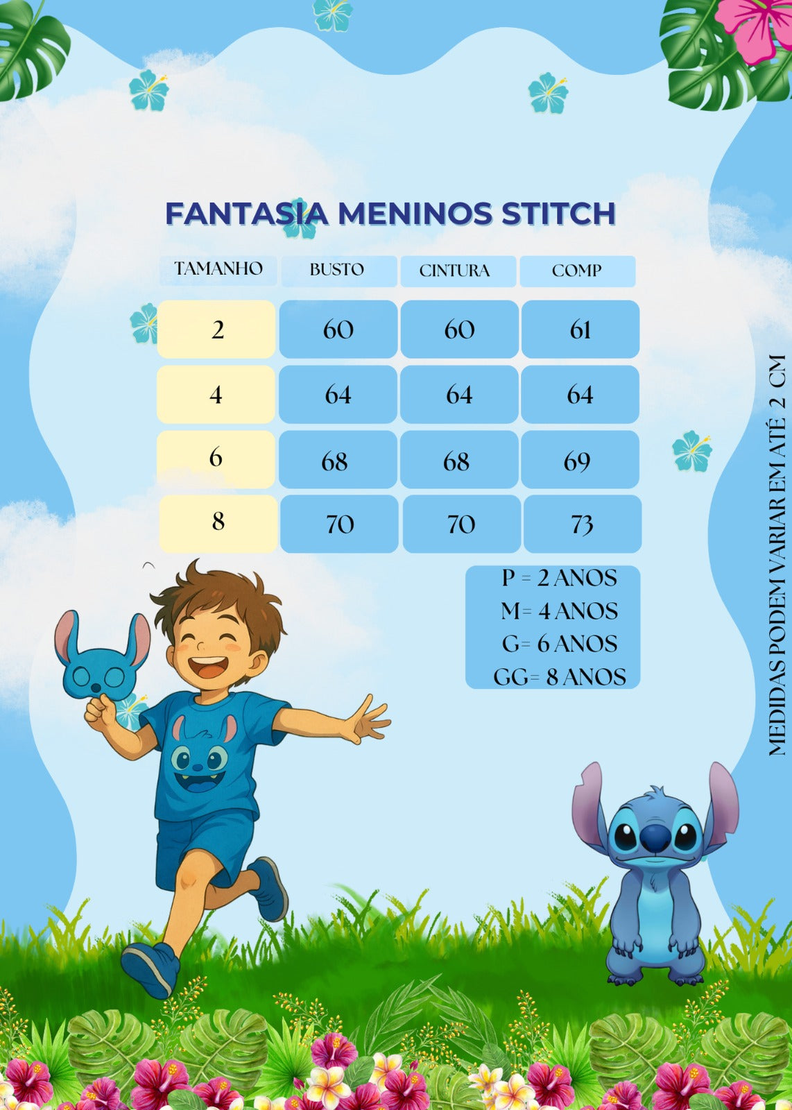 Fantasia Menino Stitch Azul - Qualidade e Cuidado para os Pequenos | Bebeloo Kids