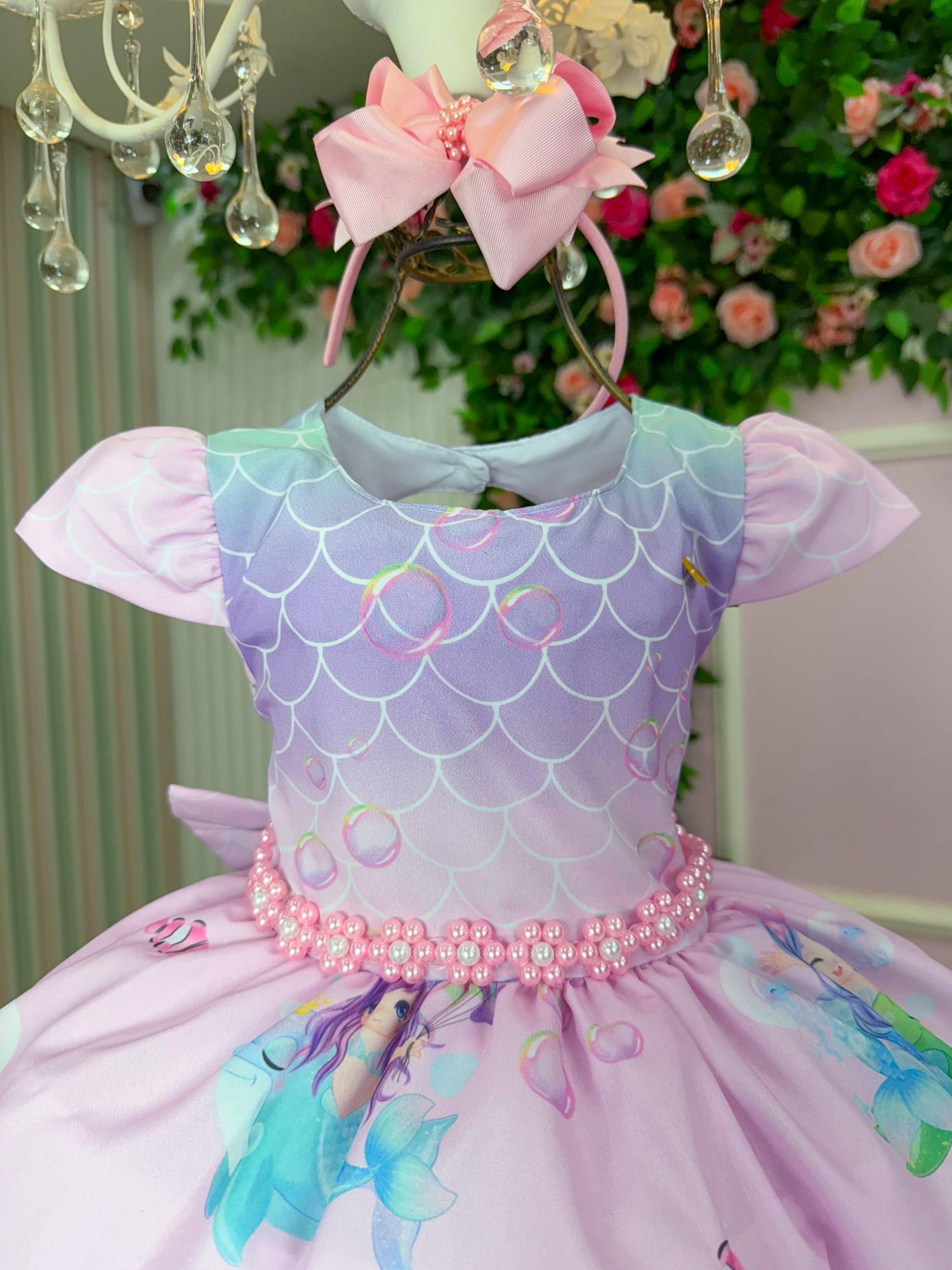 Vestido Infantil Temático Kids Sereia - Fundo do Mar - Leveza e Elegância para Meninas | Bebeloo Kids