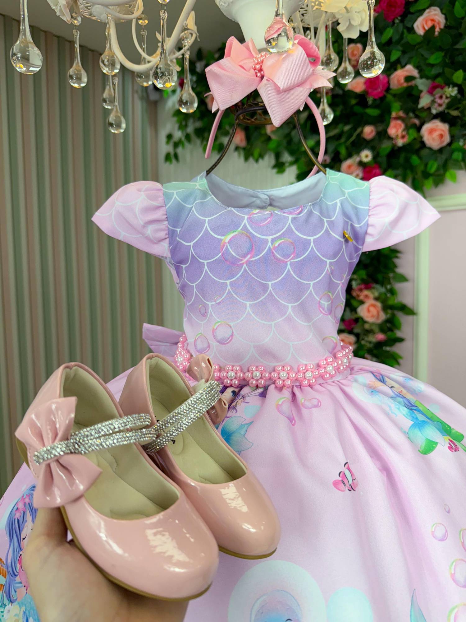 Vestido Infantil Temático Kids Sereia - Fundo do Mar - Leveza e Elegância para Meninas | Bebeloo Kids