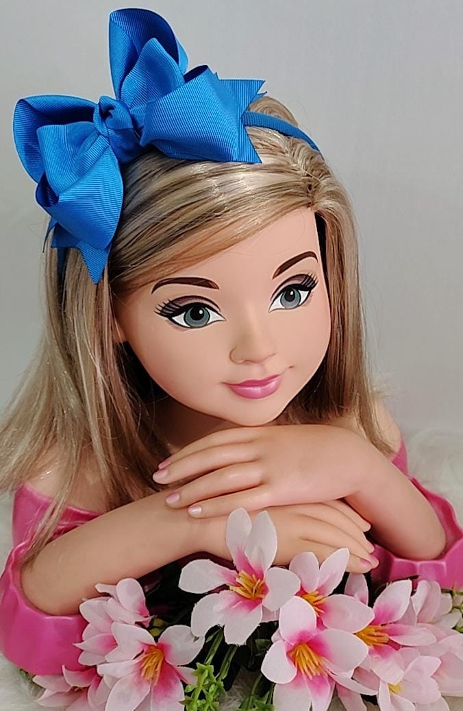 Tiara Laço Azul - Toque Delicado para Completar o Visual | Bebeloo Kids