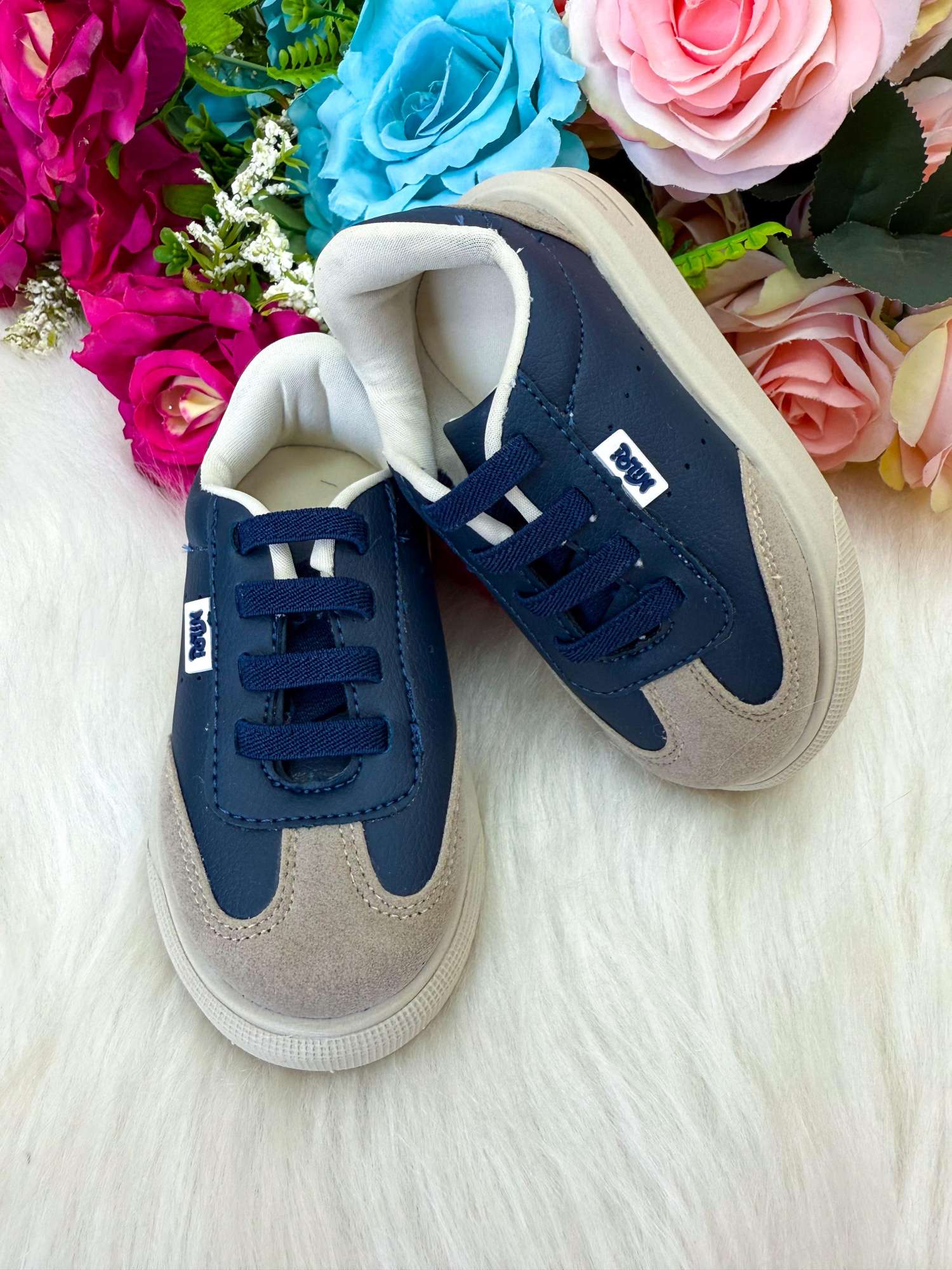 Tenis Nilqi Masculino Enzo Azul Marinho e Off - Qualidade e Cuidado para os Pequenos | Bebeloo Kids