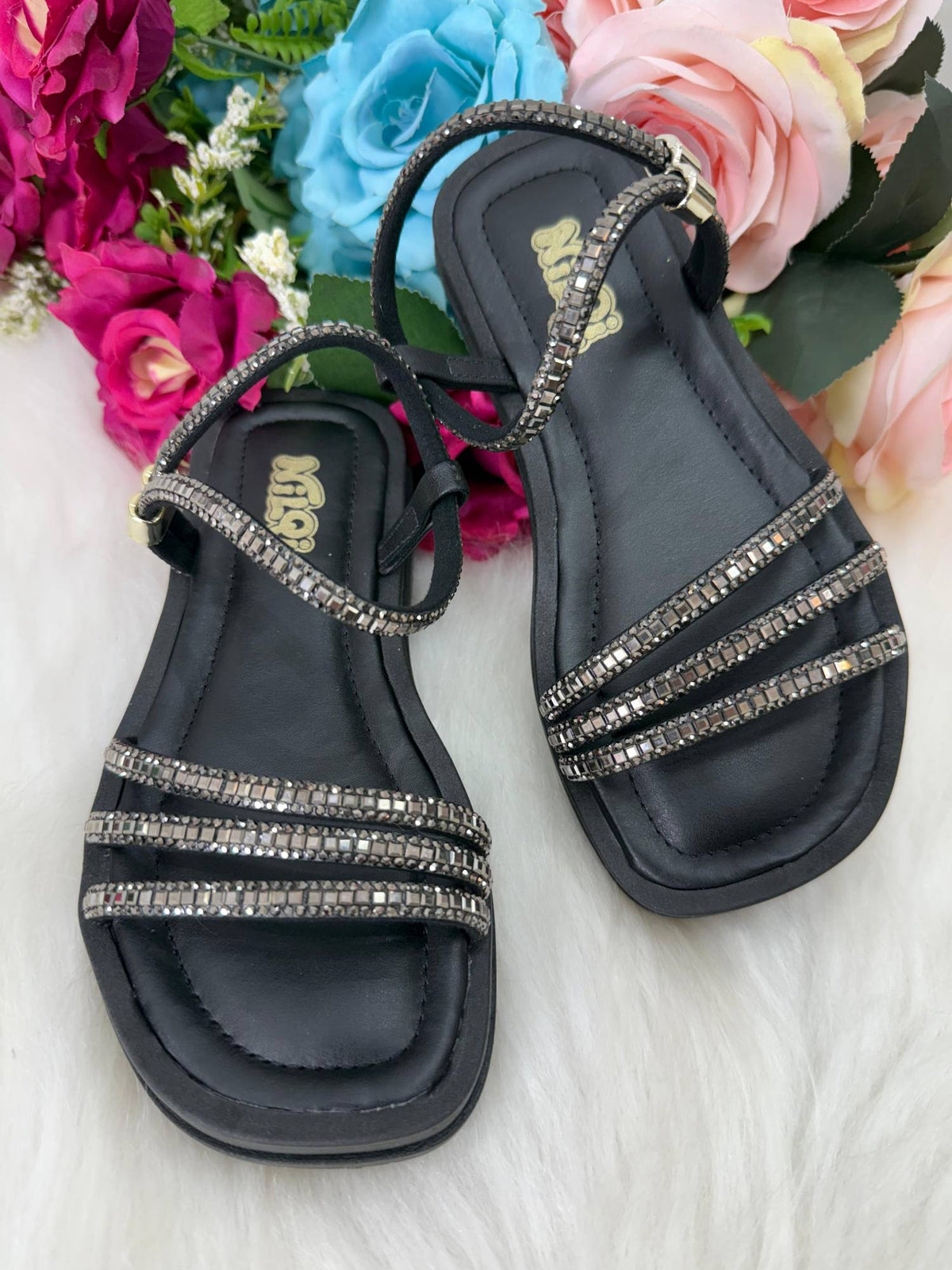 Sandália Nilqi Rafaela Preto - Conforto e Estilo para os Pezinhos | Bebeloo Kids