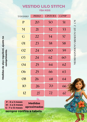 Vestido Temáticos Ysa Kids Stitch Azul - Leveza e Elegância para Meninas | Bebeloo Kids