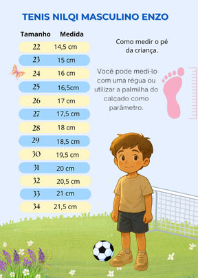 Tenis Nilqi Masculino Enzo Preto - Qualidade e Cuidado para os Pequenos | Bebeloo Kids