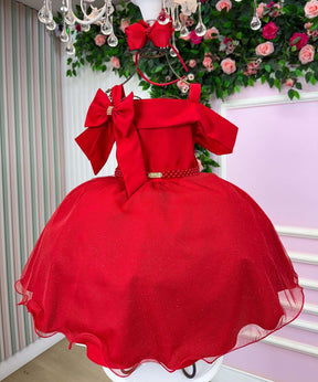 Vestido Banana Club Jessica Vermelho - Natal - Leveza e Elegância para Meninas | Bebeloo Kids