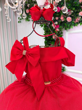 Vestido Banana Club Jessica Vermelho - Natal - Leveza e Elegância para Meninas | Bebeloo Kids