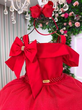 Vestido Banana Club Jessica Vermelho - Natal - Leveza e Elegância para Meninas | Bebeloo Kids