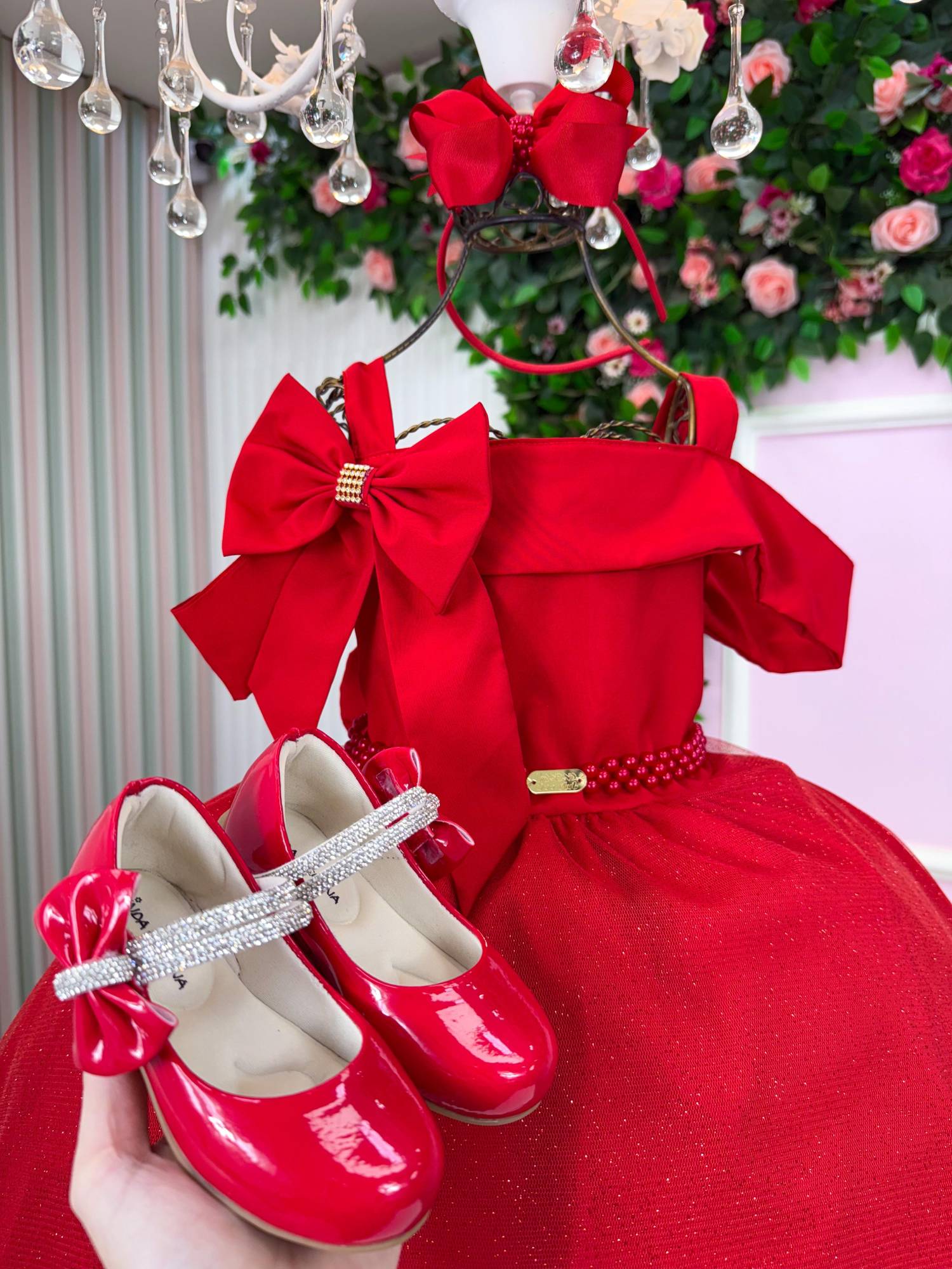 Vestido Banana Club Jessica Vermelho - Natal - Leveza e Elegância para Meninas | Bebeloo Kids
