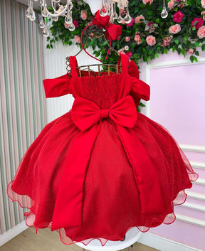Vestido Banana Club Jessica Vermelho - Natal - Leveza e Elegância para Meninas | Bebeloo Kids
