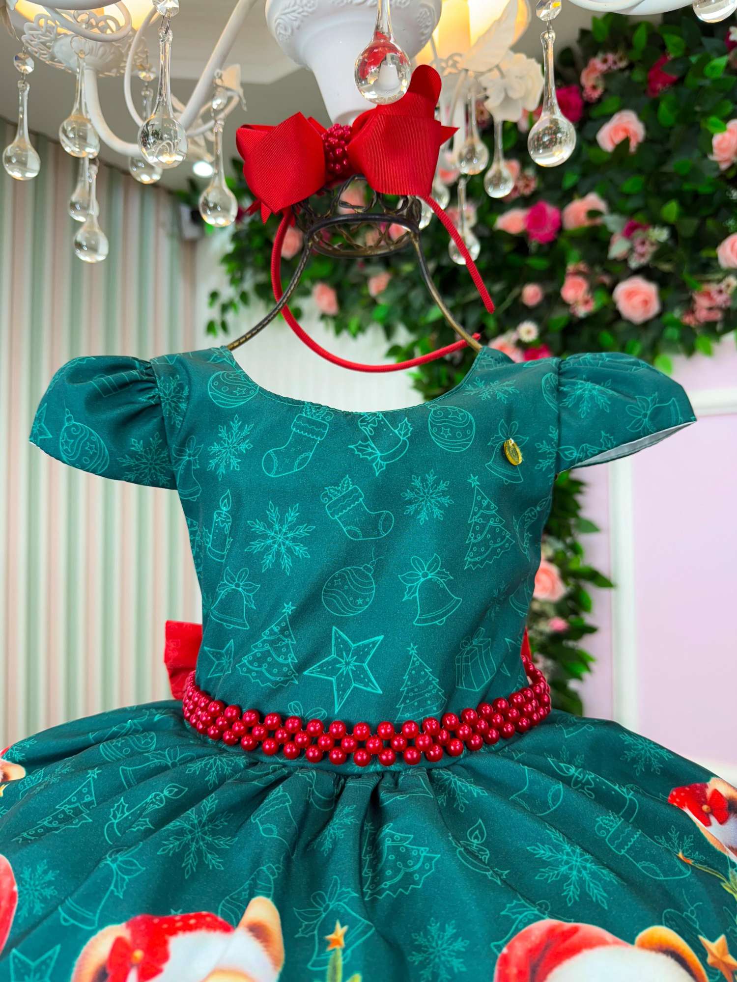 Vestido Banana Club Teddy Natalino Verde - Leveza e Elegância para Meninas | Bebeloo Kids