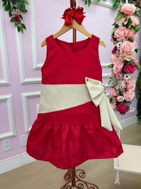 Vestido Blogueirinha Rafa Vermelho - Natal - Leveza e Elegância para Meninas | Bebeloo Kids