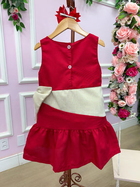Vestido Blogueirinha Rafa Vermelho - Natal - Leveza e Elegância para Meninas | Bebeloo Kids