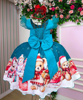 Vestido Marie Floco De Neve Verde - Natal - Leveza e Elegância para Meninas | Bebeloo Kids