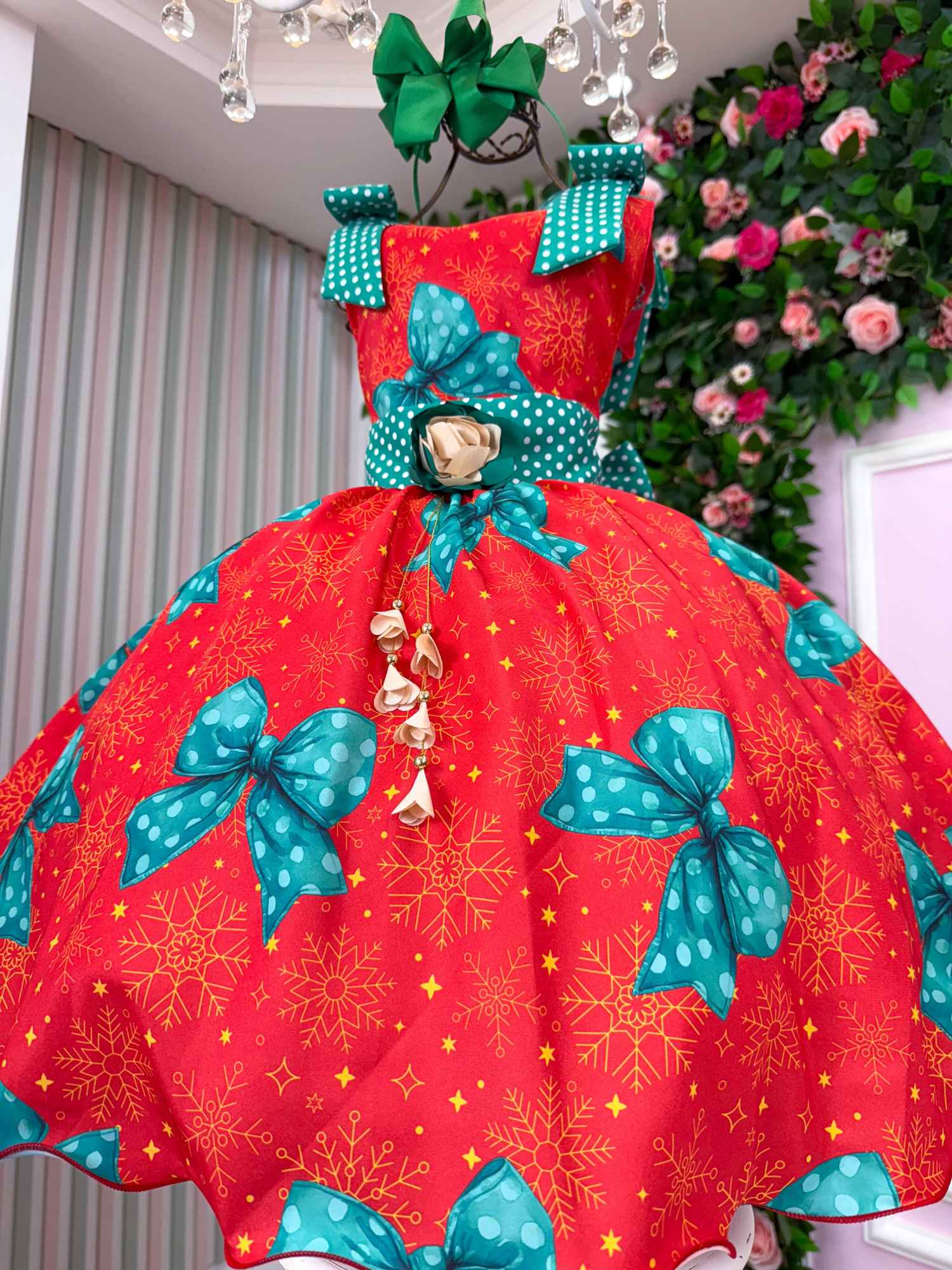 Vestido Marie Alegria de Natal Vermelho - Leveza e Elegância para Meninas | Bebeloo Kids