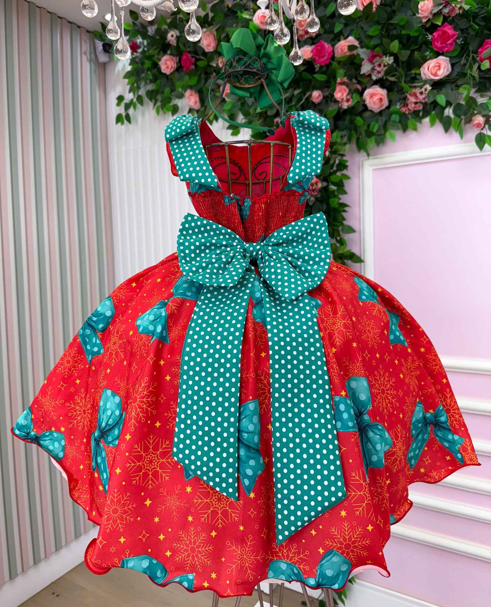 Vestido Marie Alegria de Natal Vermelho - Leveza e Elegância para Meninas | Bebeloo Kids