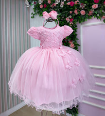 Vestido Menina Bonita Yasmin Rosa Bebe - Leveza e Elegância para Meninas | Bebeloo Kids