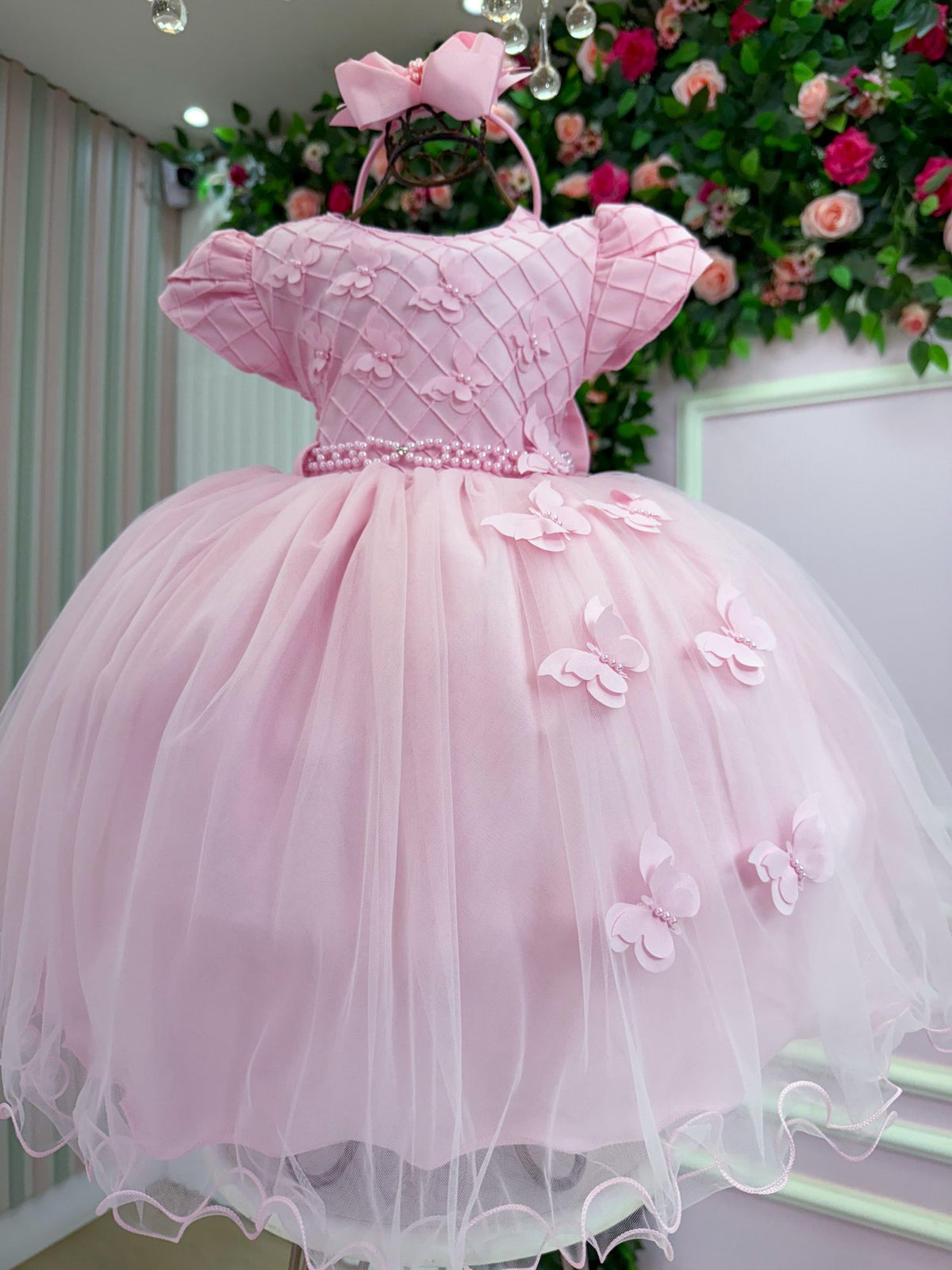 Vestido Menina Bonita Yasmin Rosa Bebe - Leveza e Elegância para Meninas | Bebeloo Kids