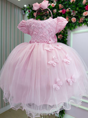 Vestido Menina Bonita Yasmin Rosa Bebe - Leveza e Elegância para Meninas | Bebeloo Kids