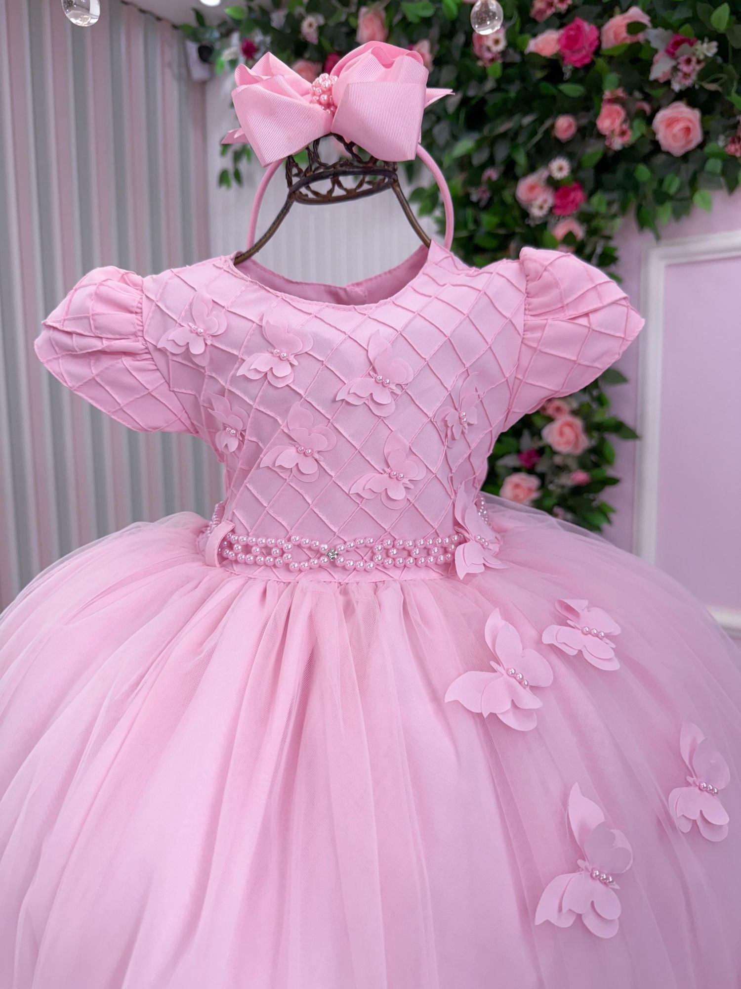 Vestido Menina Bonita Yasmin Rosa Bebe - Leveza e Elegância para Meninas | Bebeloo Kids