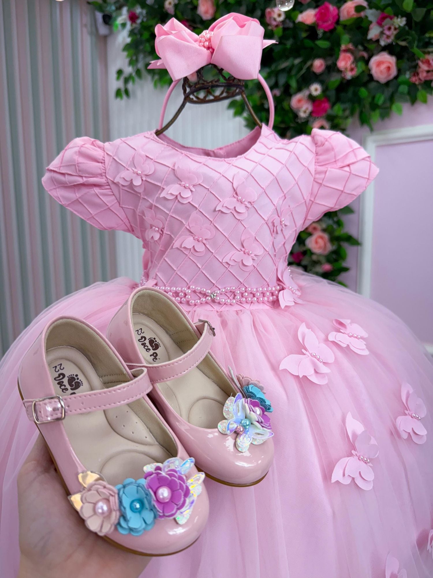 Vestido Menina Bonita Yasmin Rosa Bebe - Leveza e Elegância para Meninas | Bebeloo Kids