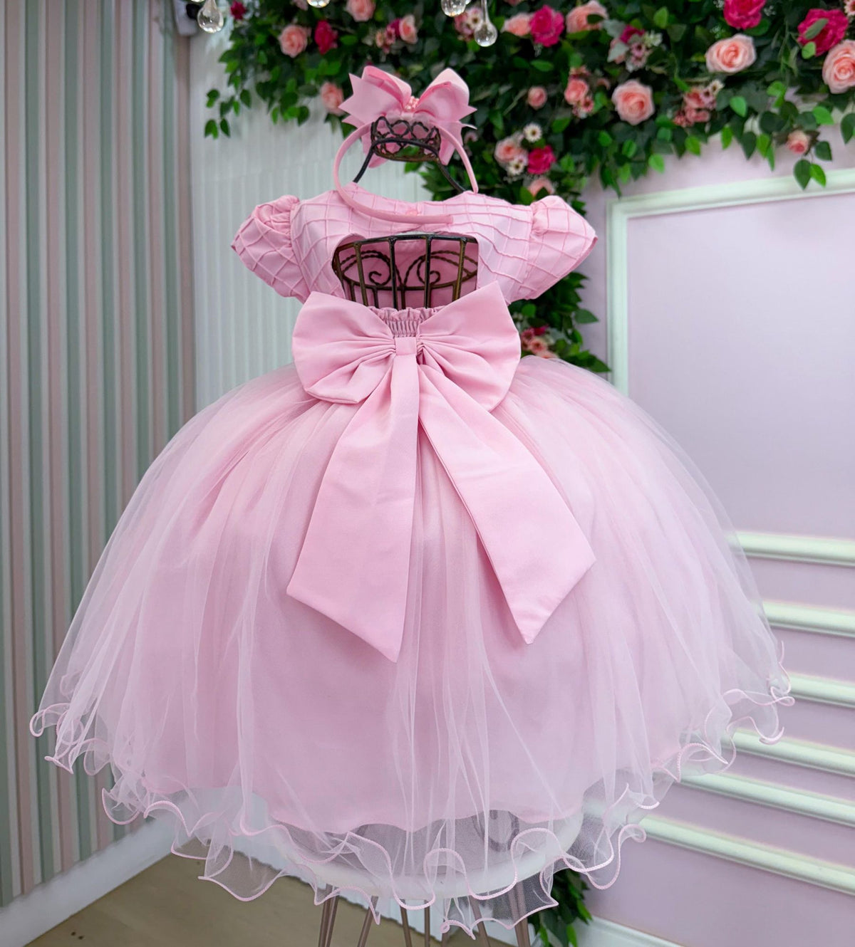 Vestido Menina Bonita Yasmin Rosa Bebe - Leveza e Elegância para Meninas | Bebeloo Kids
