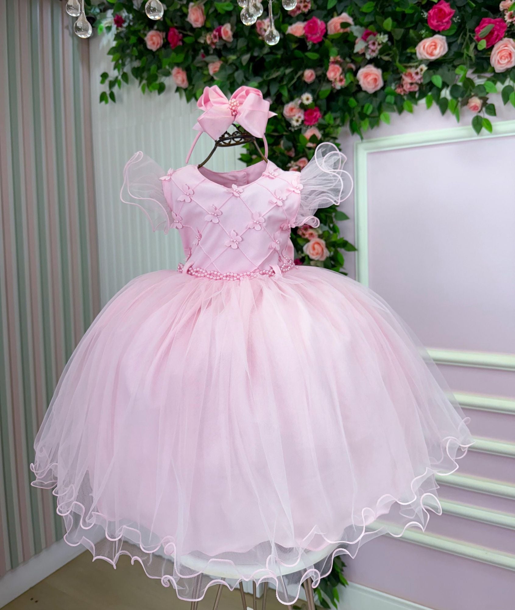 Vestido Menina Bonita Pietra Rosa Bebe - Leveza e Elegância para Meninas | Bebeloo Kids