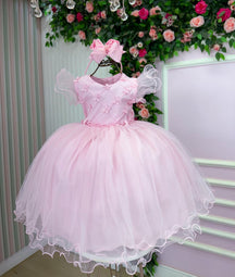 Vestido Menina Bonita Pietra Rosa Bebe - Leveza e Elegância para Meninas | Bebeloo Kids