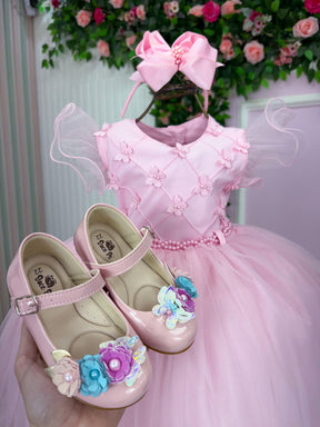Vestido Menina Bonita Pietra Rosa Bebe - Leveza e Elegância para Meninas | Bebeloo Kids