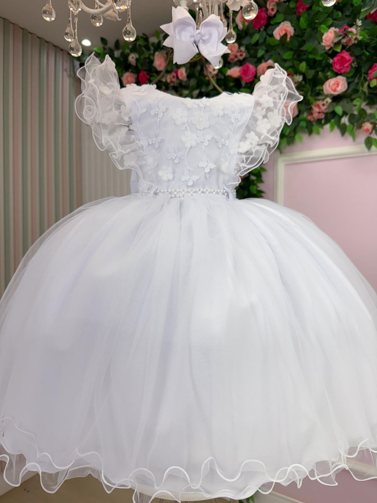 Vestido Infantil Menina Bonita Angelie Branco | Bebeloo Kids