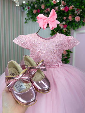 Vestido Menina Bonita Tessa Rosa Bebe - Leveza e Elegância para Meninas | Bebeloo Kids