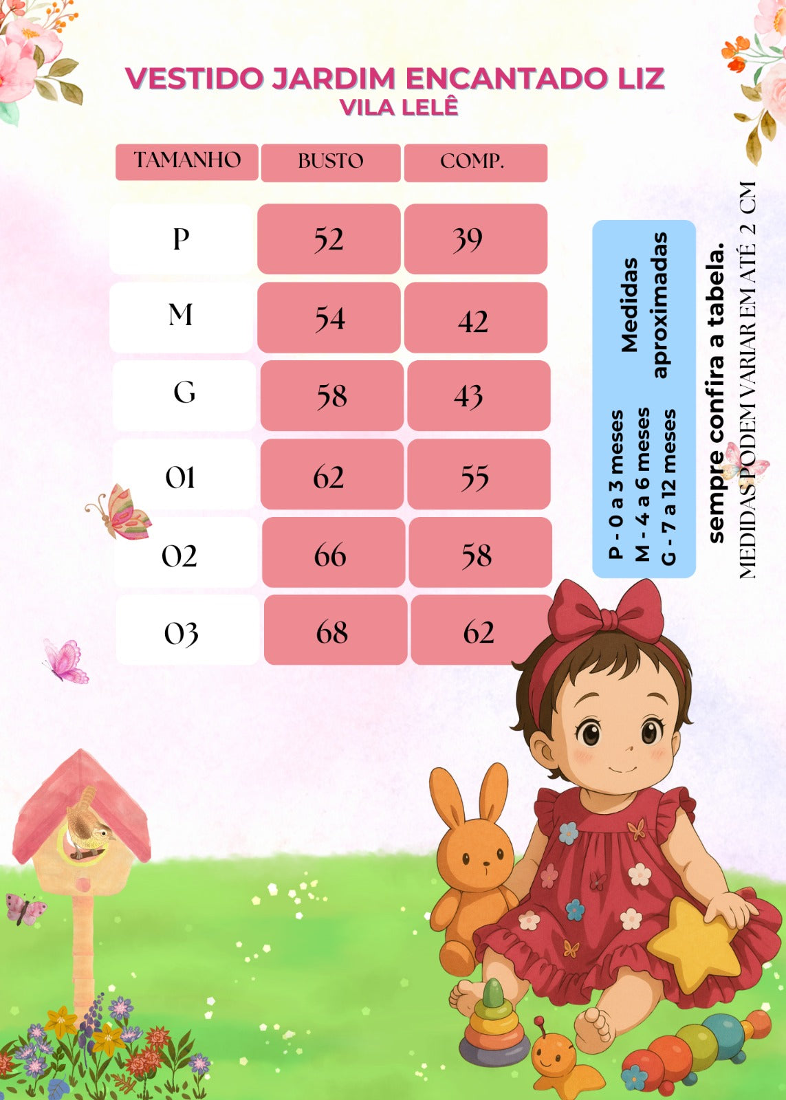 Vestido Vila Lele Jardim das Borboletas Baby Liz Verde Tiffany - Leveza e Elegância para Meninas | Bebeloo Kids