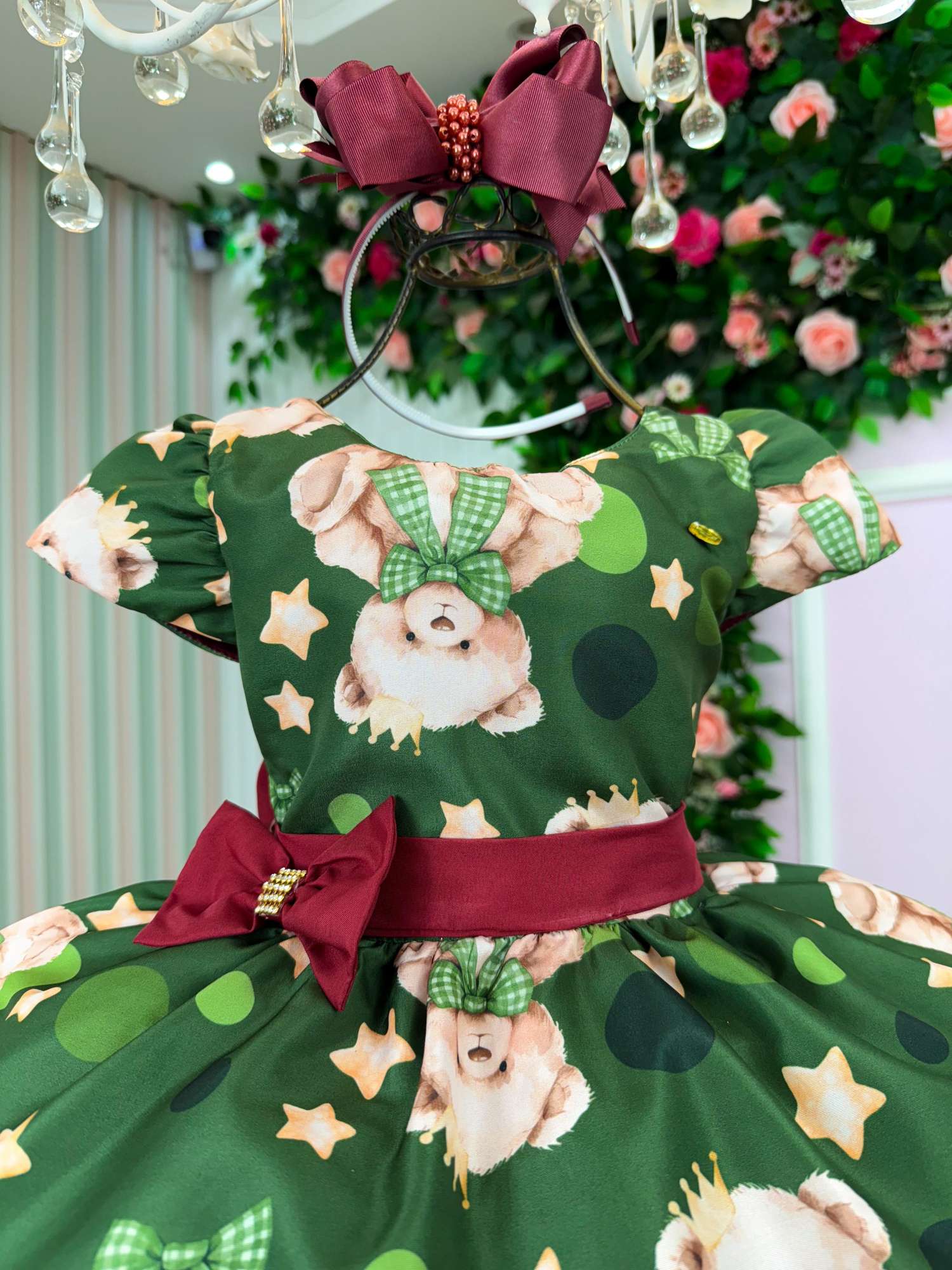 Vestido Banana Club Encanto de Natal Verde - Leveza e Elegância para Meninas | Bebeloo Kids