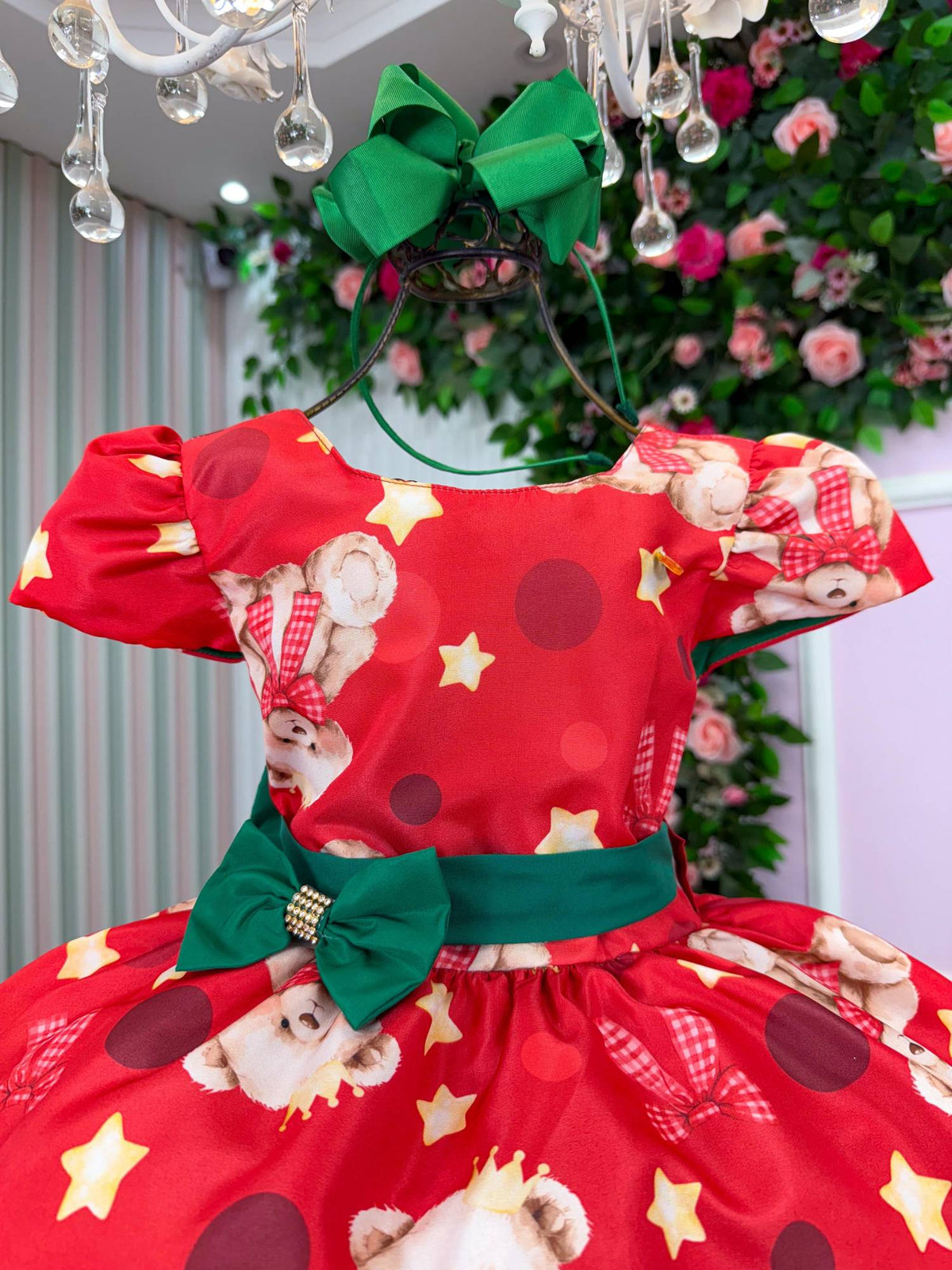 Vestido Banana Club Encanto de Natal Vermelho - Leveza e Elegância para Meninas | Bebeloo Kids