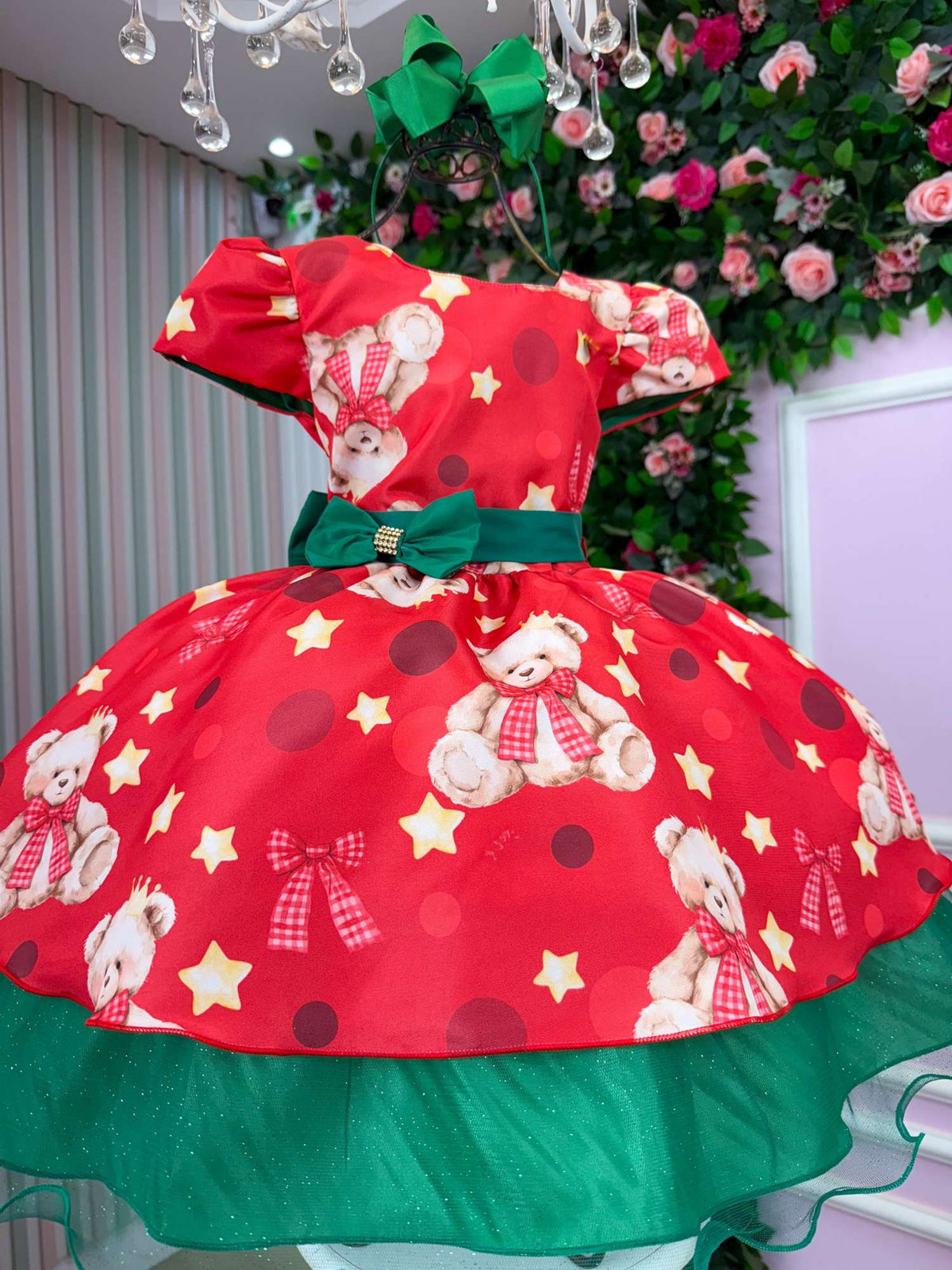 Vestido Banana Club Encanto de Natal Vermelho - Leveza e Elegância para Meninas | Bebeloo Kids