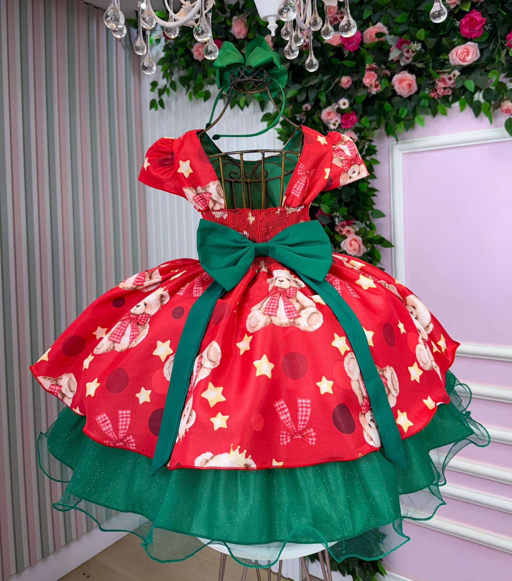 Vestido Banana Club Encanto de Natal Vermelho - Leveza e Elegância para Meninas | Bebeloo Kids