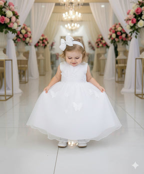 Vestido Marie Jardim das Borboletas Branco Viviane - Leveza e Elegância para Meninas | Bebeloo Kids