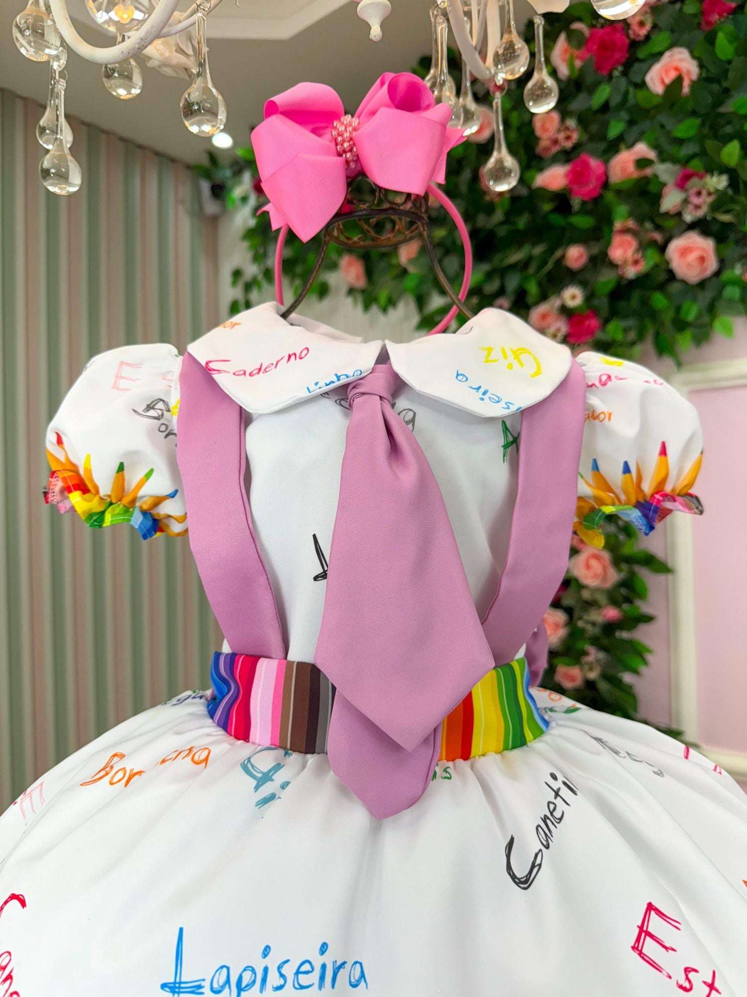 Vestido Marie Lapis Aquarela ABC Branco