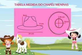 Kit Conjunto Blogueirinha Boiadeira Jeans + Chapéu - Proteção com Estilo para os Pequenos | Bebeloo Kids