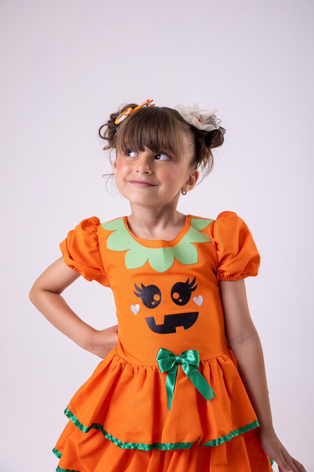 Vestido Tematicos Kids Halloween Doce Abóbora - Leveza e Elegância para Meninas | Bebeloo Kids
