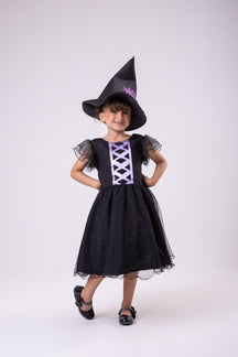Vestido Tematicos Kids Halloween Encanto Sombrio - Leveza e Elegância para Meninas | Bebeloo Kids